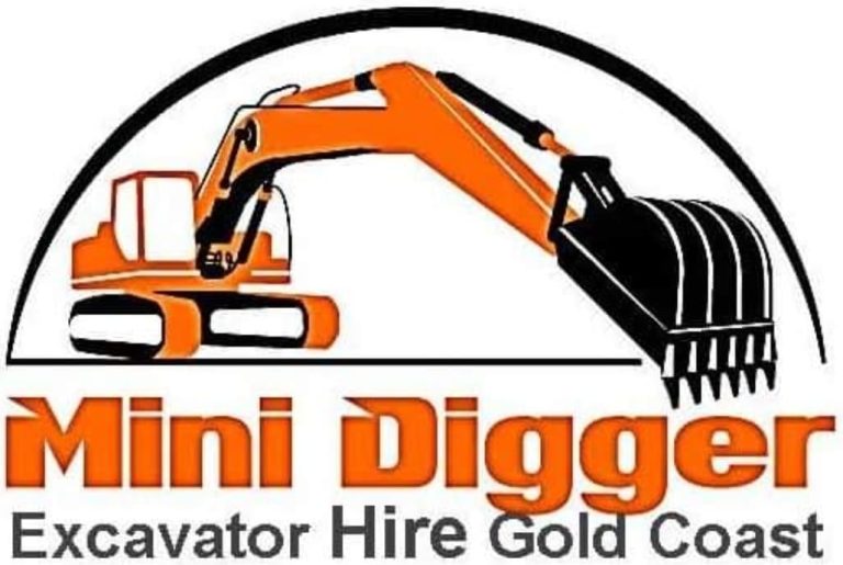 Mini digger excavator hire gold coast logo 1 768x515