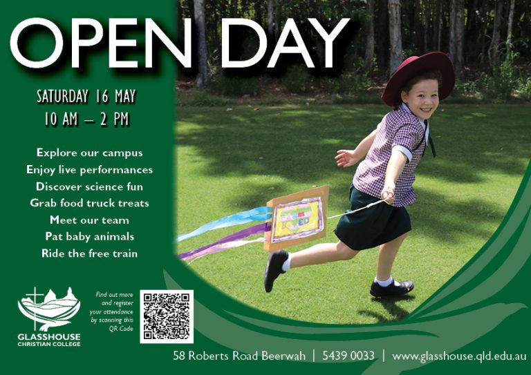 2026 Open Day poster Girl with Kite 768x543