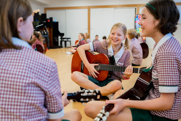 4. Students laughing together